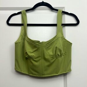 Green crop top from pacsun